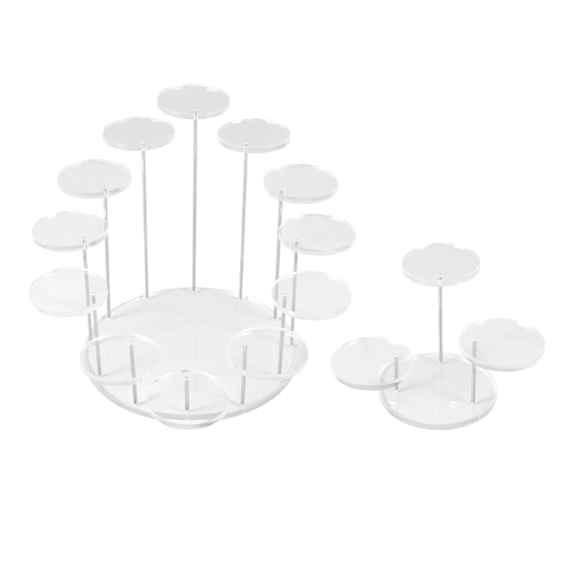 Display stand 2Pcs Round Acrylic Cupcake Stand-Premium Cupcake Holder, Cupcake Display Stand Dessert Stand