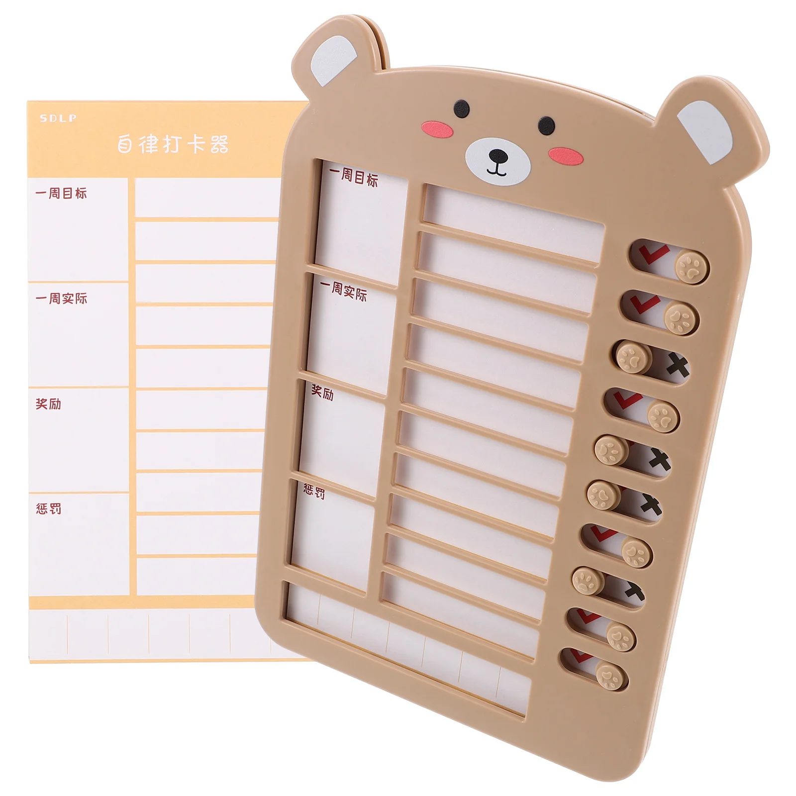 1 مجموعة مخطط المهام DIY تذكير المحمولة مخطط المهام المنزلية نظام السلوك المكافآت الإيجابية للقيام وسادة قائمة الوسادة