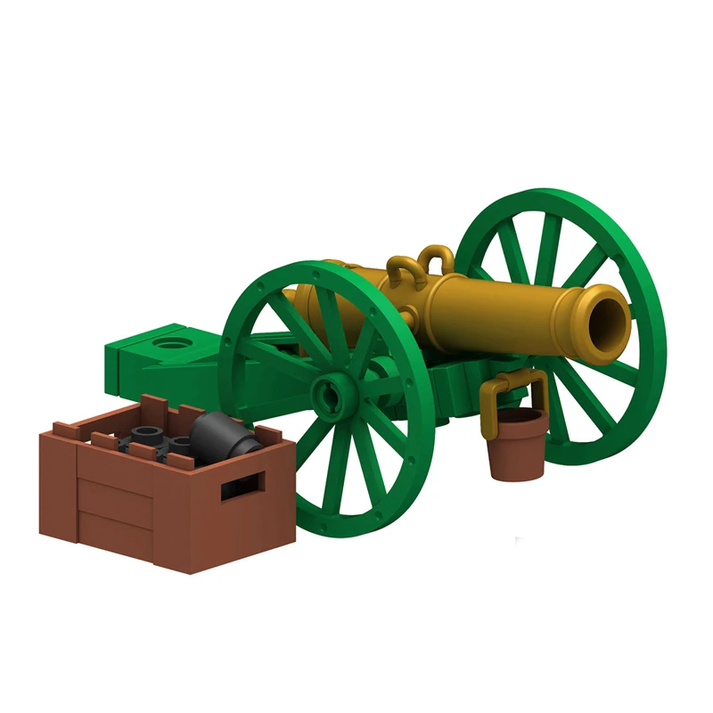 Medieval Military MOC Cannon Building Block Napoleonic War Solider Figures Accessories Carriage Weapons Model Kids Toys Kids Toy