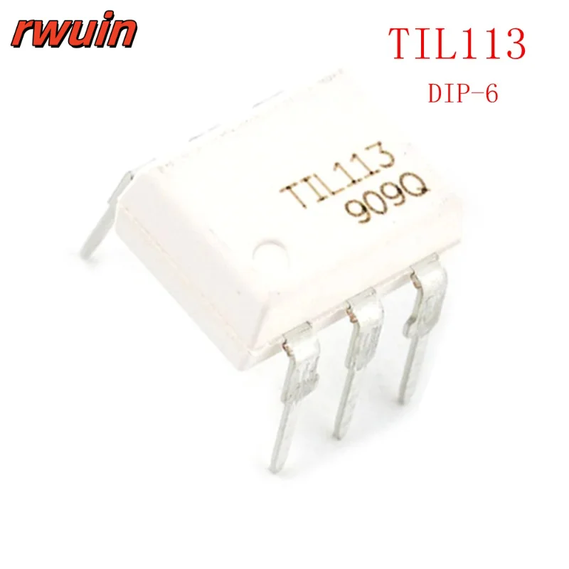 10pcs/lot TIL113 TIL113M T1L113 DIP-6 Package Original Genuine Optocoupler Chip In Stock