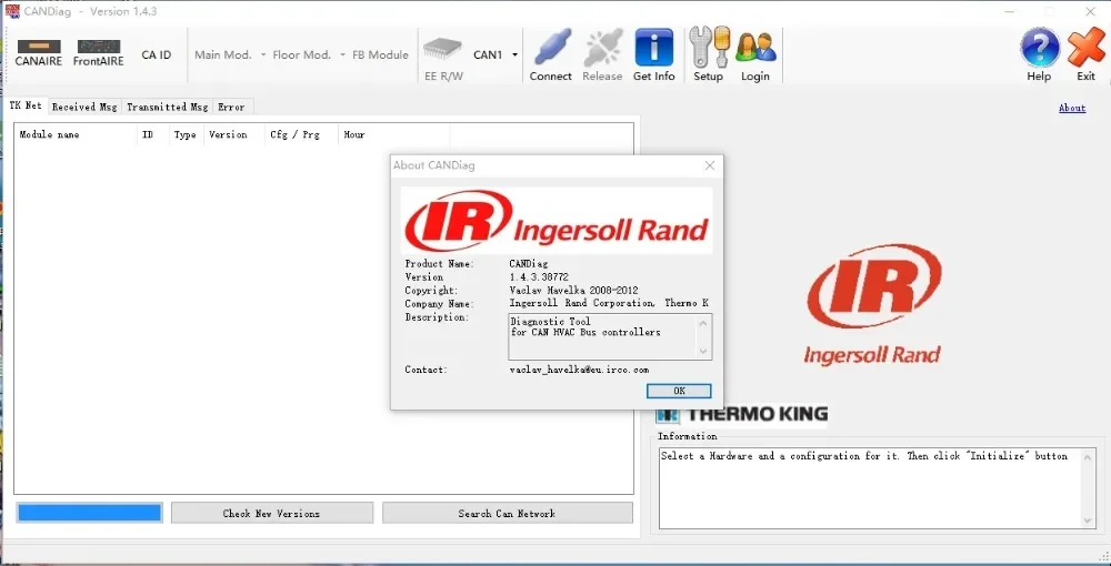 

Thermo King CanDiag v1.9.2+Инженерный уровень