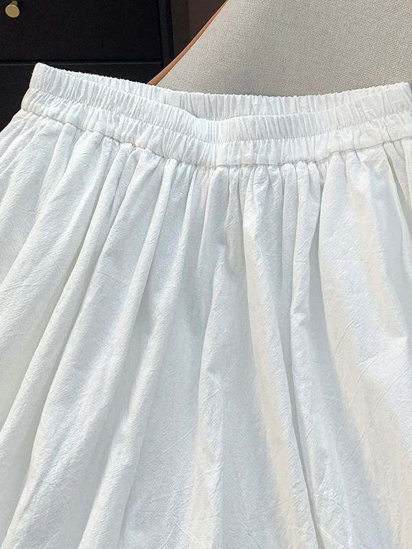 カジュアルワイドレッグパンツ レディース 重装飾フリルランタンパンツ カラーハイウエスト九分丈ルーズフィット 夏新作