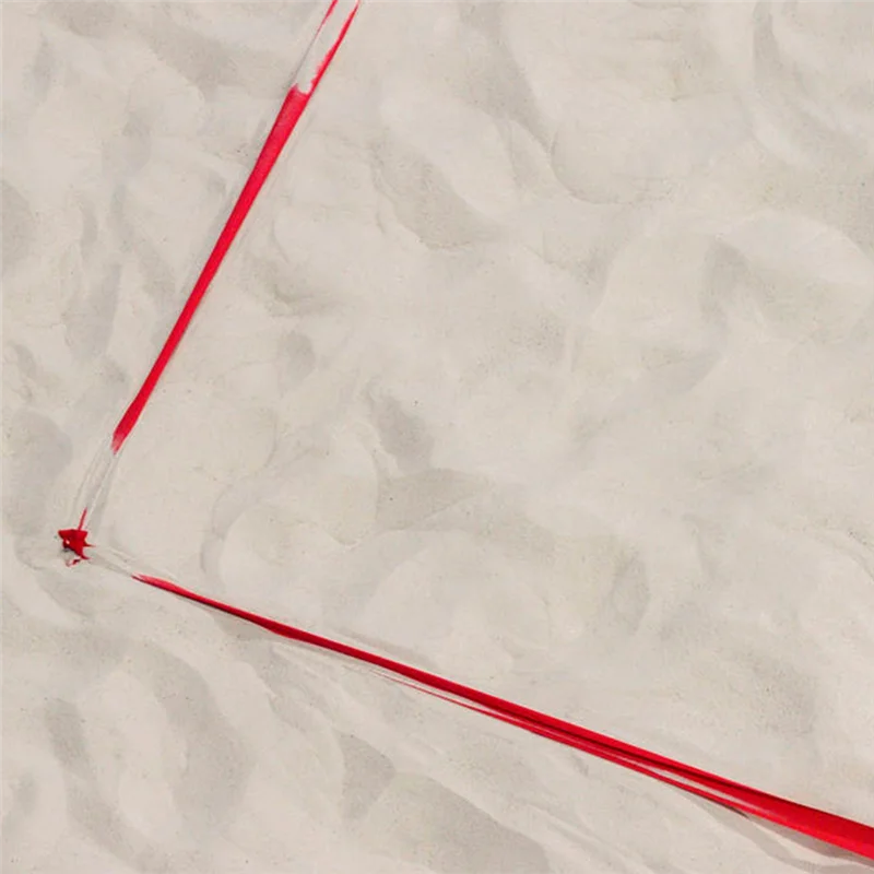 

AU-6Pcs Beach Volleyball Lines Equipment Portable Red Lines Marking Court Marker For Sand Training Beach Outdoor Sports