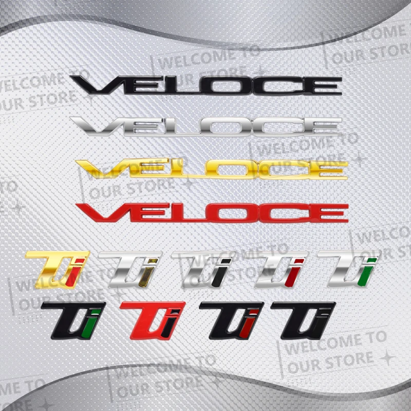 Car Sticker VELOCE TI 3D Metal Logo Badge Decal Rear Trunk Emblem For Alfa Romeo Stelvio Mito Giulietta Giulia Brera Accessories