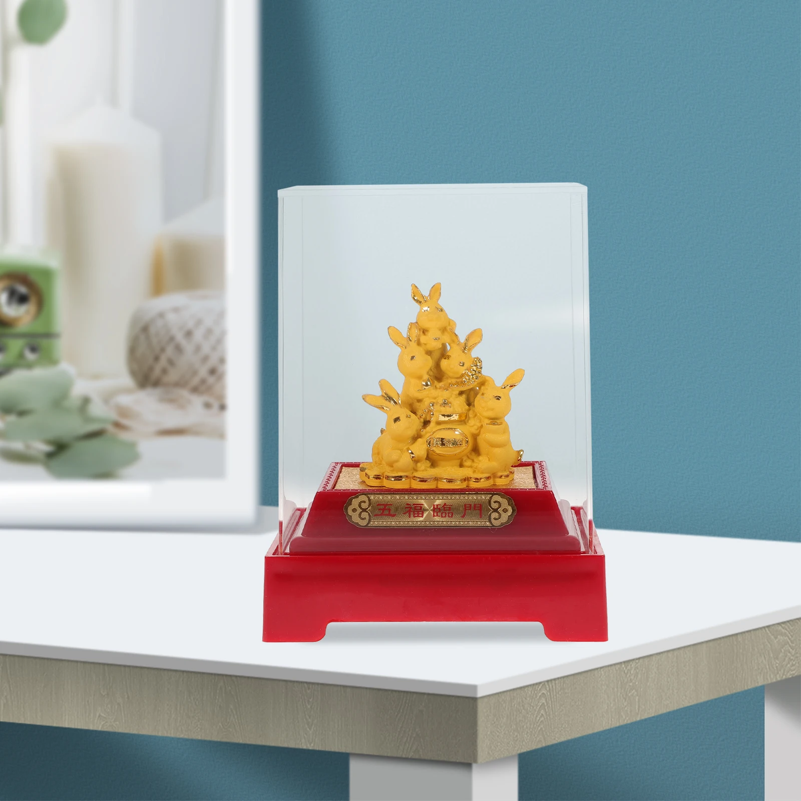 

Gilded Rabbit Resin Mini Bunny naments Cartoon Decorations for Desktop Garden Rabbit naments Easter Gifts Kids Toy