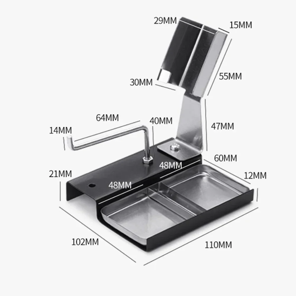 1pc Metal Soldering Iron Holder Stand Electric Soldering Iron Tips Base With Solder Spring Bracket Support Soldering Clamping