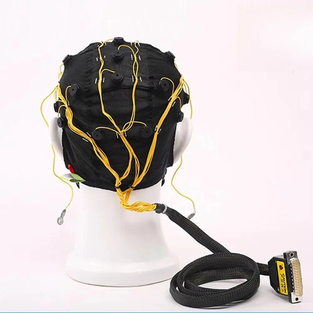 CE Certified 19 Channel Non Invasive Brain Disease Monitoring Electrode Cap with AgCl Electrode Sensors