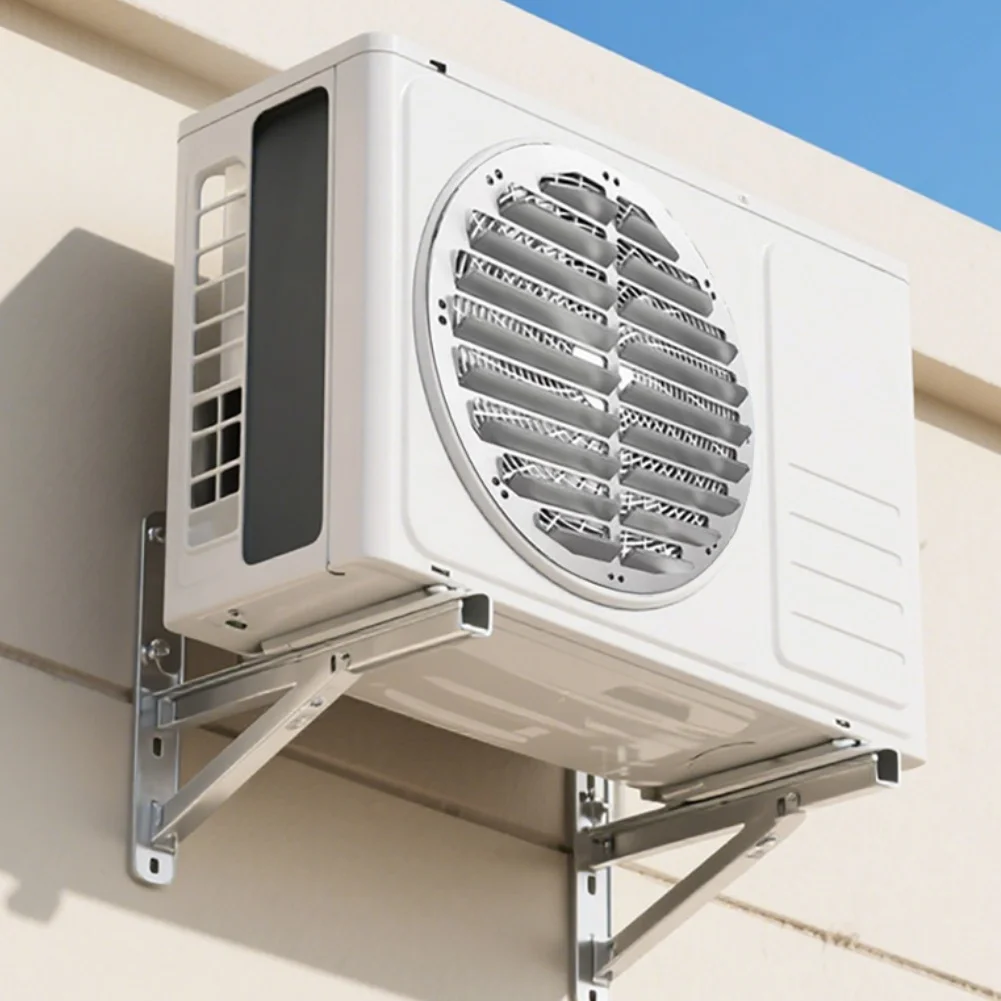 Plaque de guidage d'air en acier inoxydable sans perçage pour unité extérieure de climatiseur, installation rapide, déflecteur de chaleur pour climatisation domestique