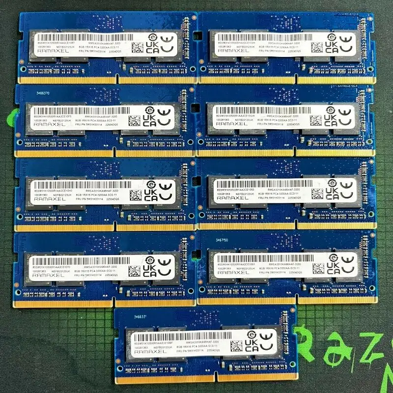 RAMAXEL RAMS DDR4 8GB 3200MHz memória para laptop ddr4 8GB 1RX16 PC4-3200AA-SCO-11 SODIMM Notebook memoria 1.2v