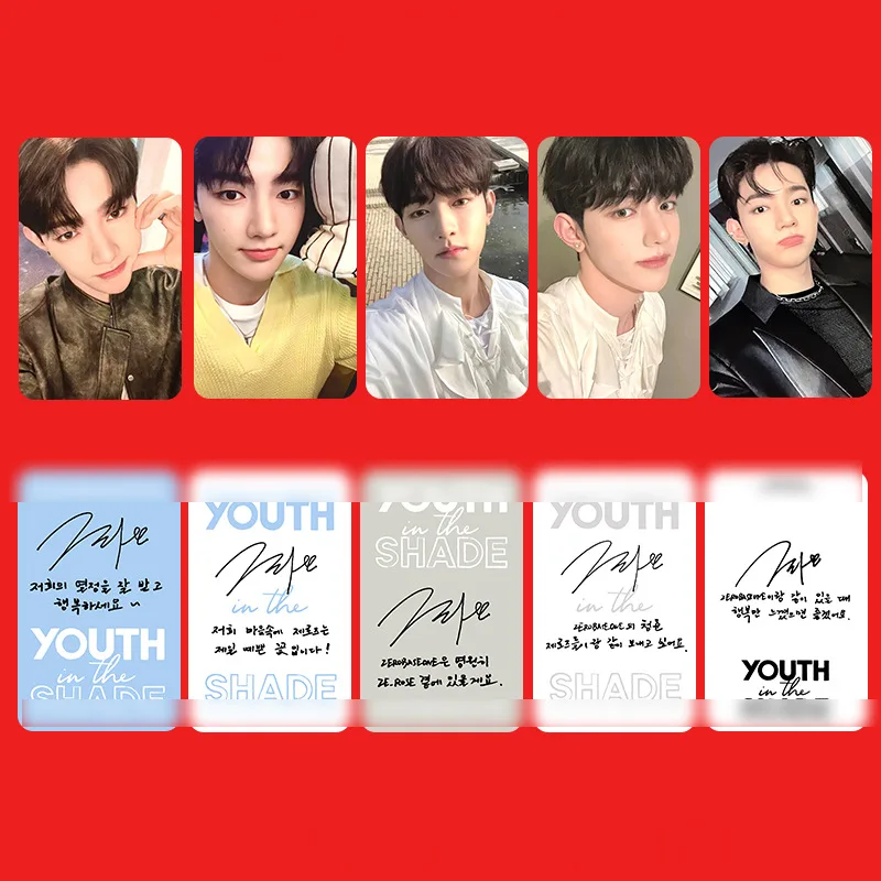 

ZEROBASEONE Album Youth In The Shade Photocards ZhangHao Jiwoong 5pcs Personal Postcards ZB1 Gyuvin HanBin LOMO Card Fans Gift