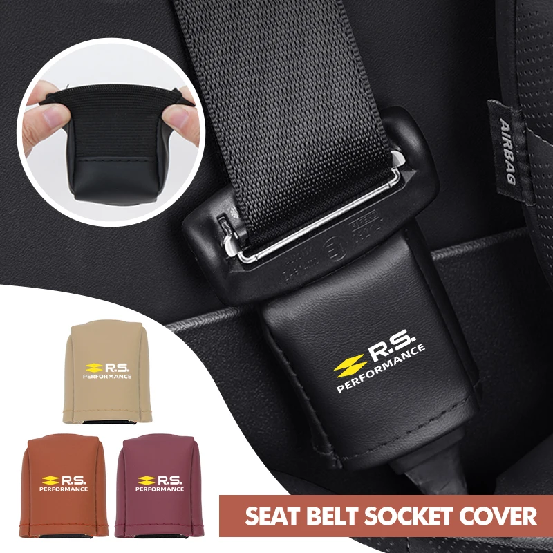Car Seat Belt Buckle Button Case Anti-Scratch Protector Cover For Renault Arkana Captur Twingo Talisman RS Line Logan Duster