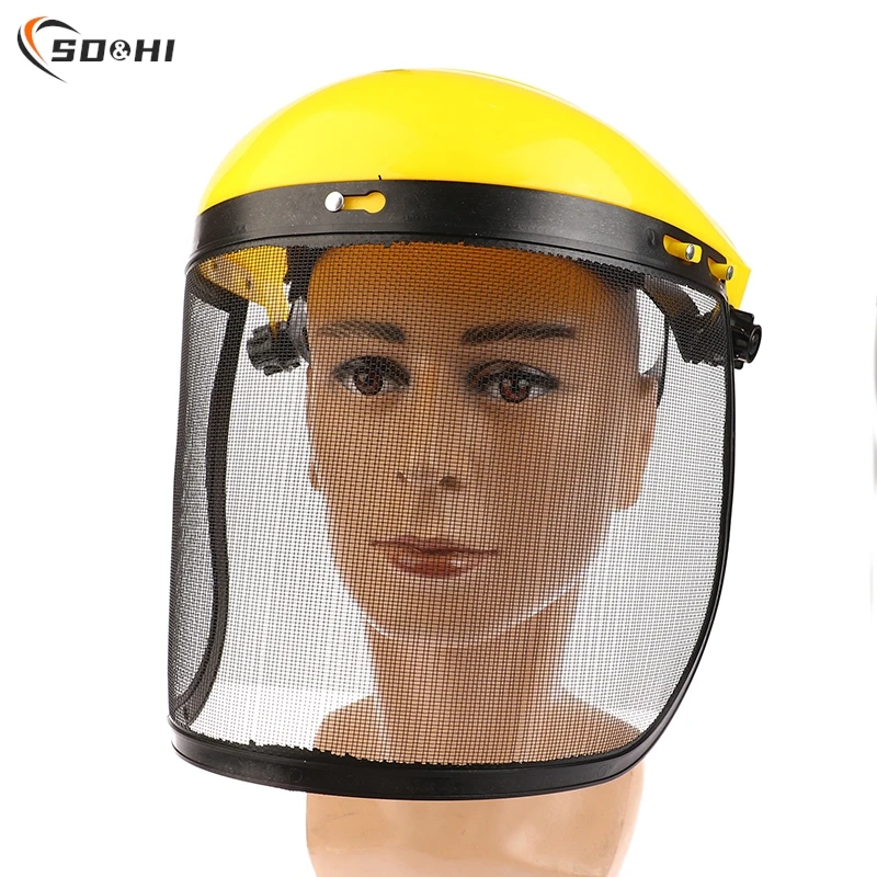 

Лесозаготовка, Лесохозяйственная защита, садовый триммер для травы, защитный шлем, шляпа с полнолицевым сетчатым козырьком