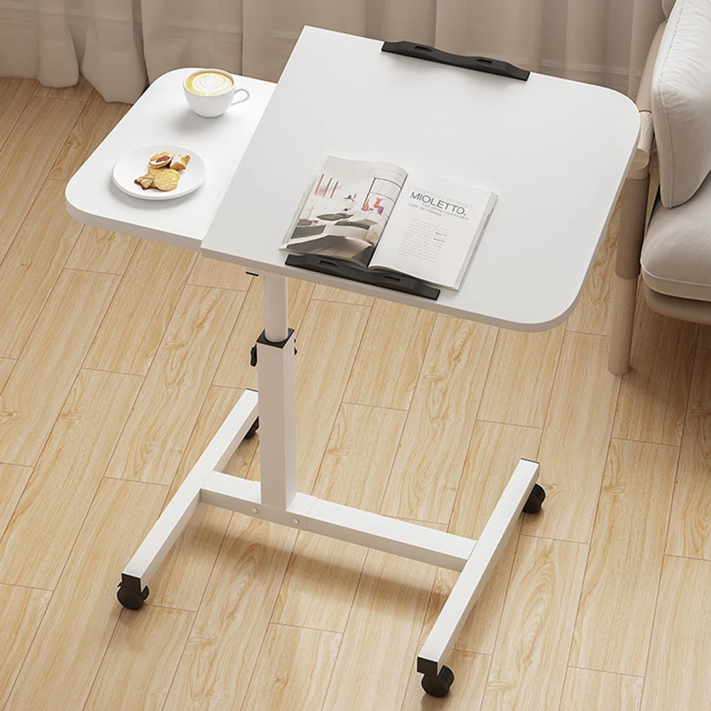 Table pour ordinateur portable, support pour ordinateur portable réglable en hauteur, réglable de 60 à 95 cm, bureau mobile sur pied, table d'appoint, bureau informatique avec plateau inclinable pour bureau, canapé, lit de soins avec roulettes, rotatif