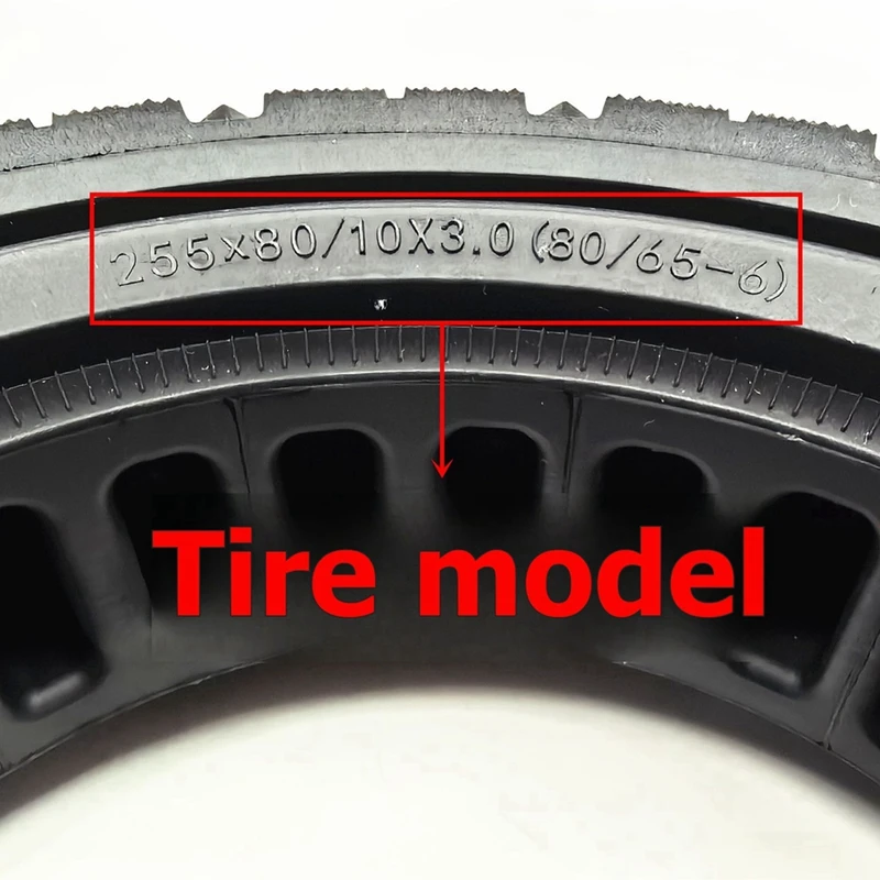Super Sale 255x80 Solid Tire 10-Inch (10x3.0) Electric Scooter, Explosion-Proof Honeycomb Tire, 80/65-6 Openwork Tire