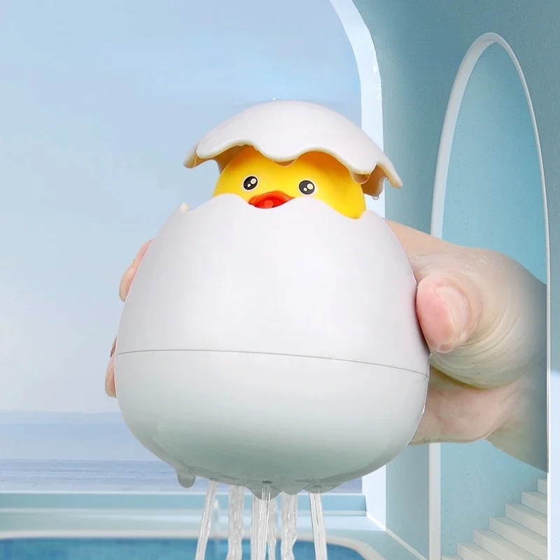 Juguetes de ducha rociadores para baño de bebé, juguetes de huevos de pingüino y pato de dibujos animados, equipo de juego de agua para natación, opciones de regalo perfectas para niños