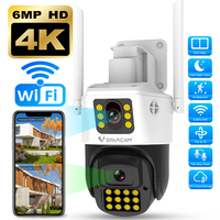 VSTARCAM 6MP 4K Dual Lens Cameras for Home Security, 360° View, Human Detection, Color Night Vision, Pan & Tilt,Two-Way Audio