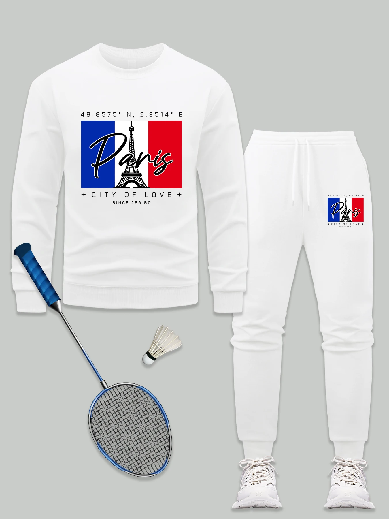 

Париж Город любви с 256, пуловер с принтом Bc, мужской осенний свободный комплект с капюшоном, повседневная флисовая одежда с круглым вырезом, унисекс, ретро, с длинным рукавом