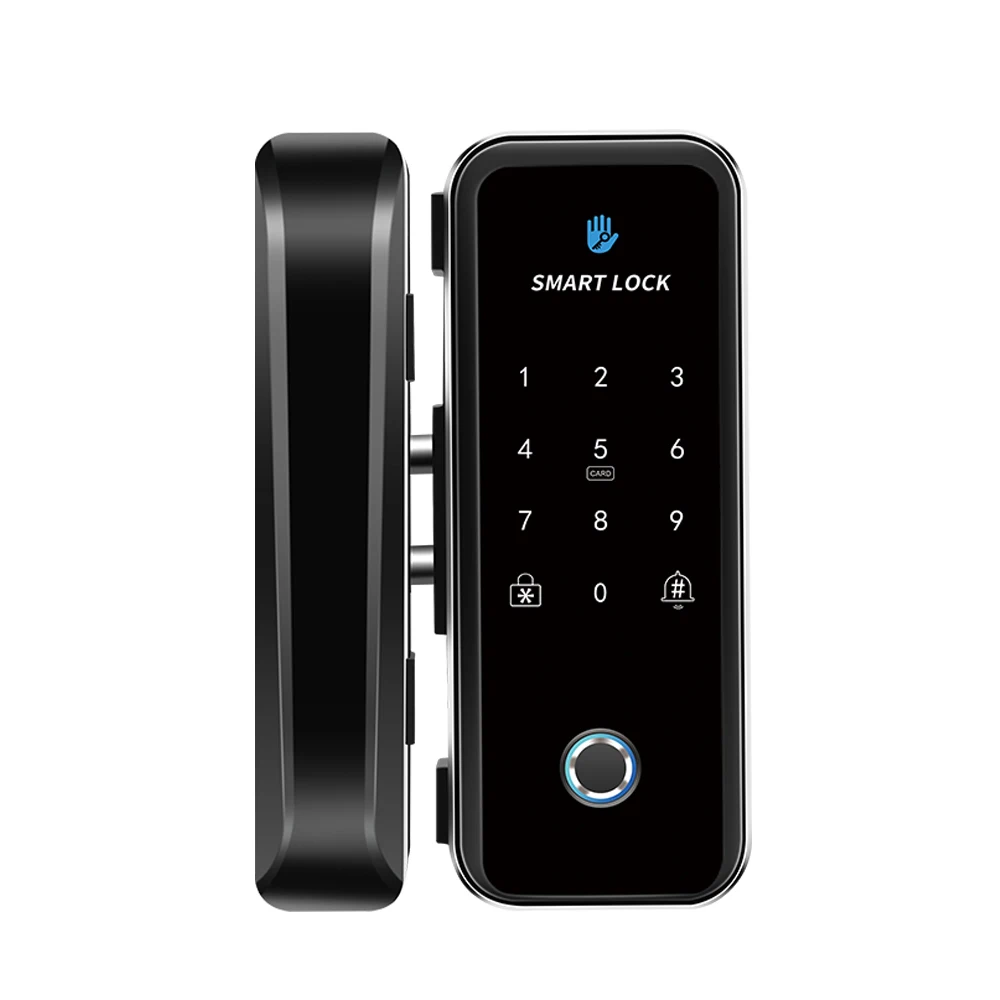 Bluetooth ttlock Smart Lock für Glas-oder Holztür Schiebetür Fernbedienung RFID Finger abdruck elektrische digitale IC-Kartens chloss