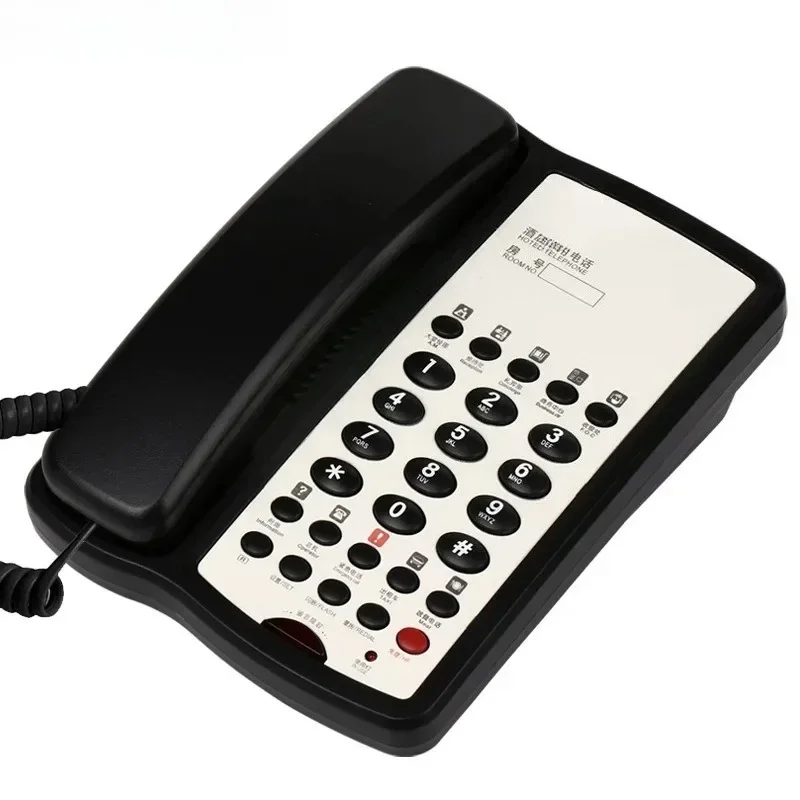 Hotel guest room telephone with one-click dial message light