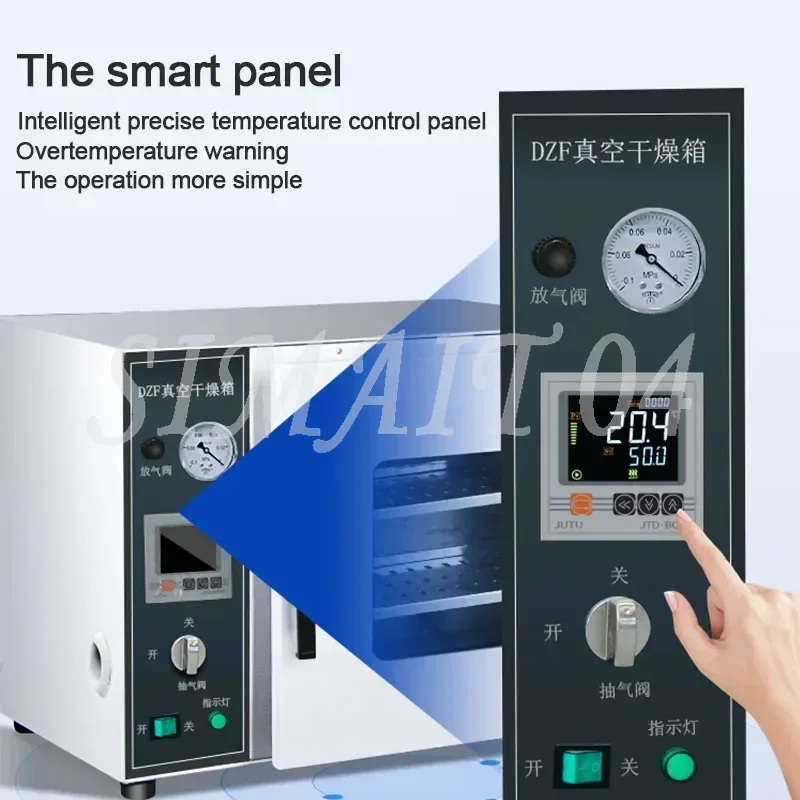 Digital Display Vacuum Drying  Oven Double Partition Small Industrial  Food Drying Machine For Laboratory Research  600W 220V