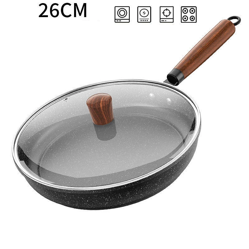 Maifanshi Non Stick Frying Pan Stir Fry Pan Steak Pancake Pan Household Induction Cooker Gas Stove Universal Flat Bottomed Pan