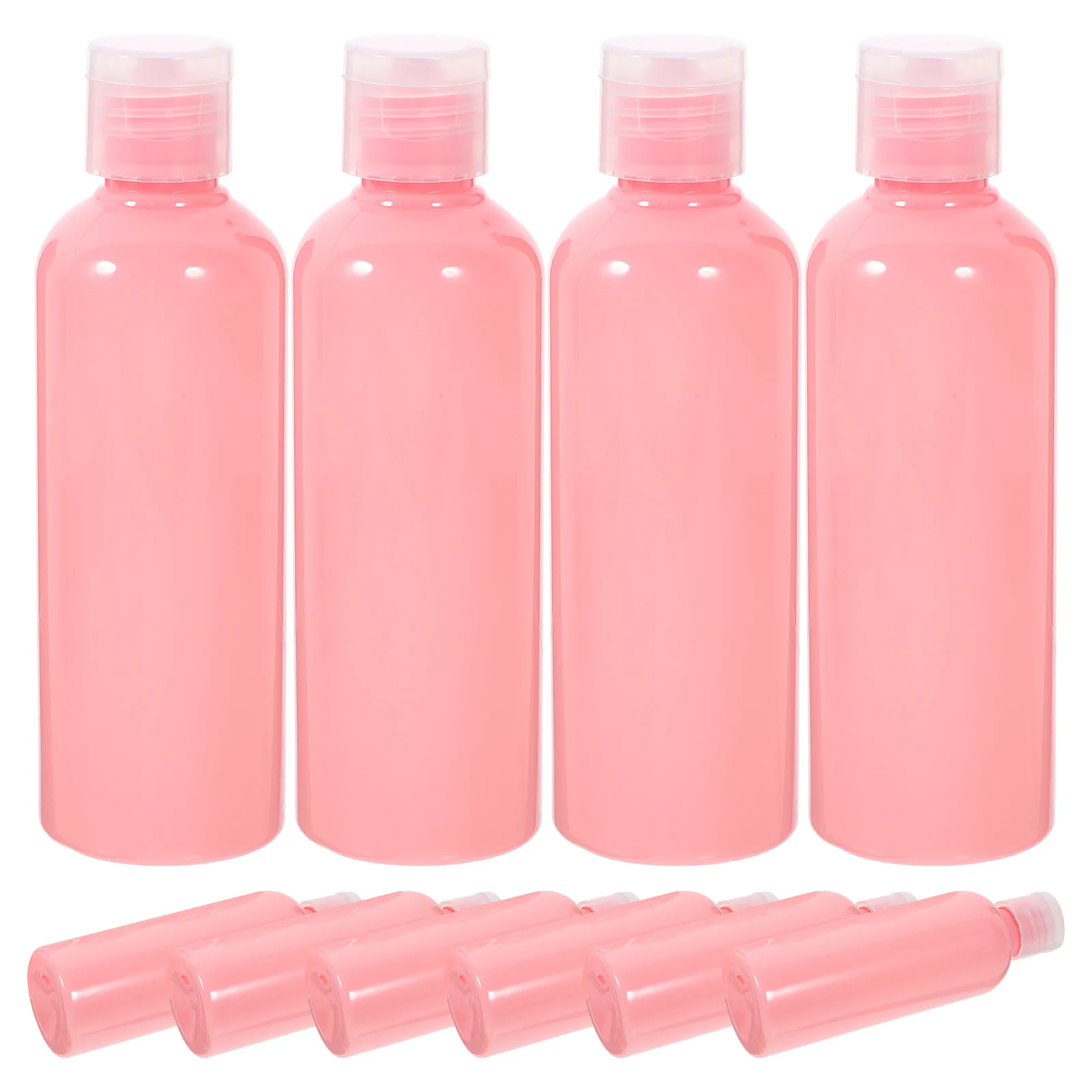 

10pcs Pink 100ml Travel Size Lotion Bottles Leakproof Empty PET Refillable Squeeze Bottles For Skincare Toiletries