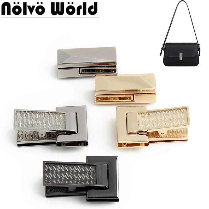 

2/4/20Sets 50x32mm 43x16mm Metal Turn Twist Locks For DIY Craft Handbag Purse Press Lock Bag Closures Snap Clasps Accessories
