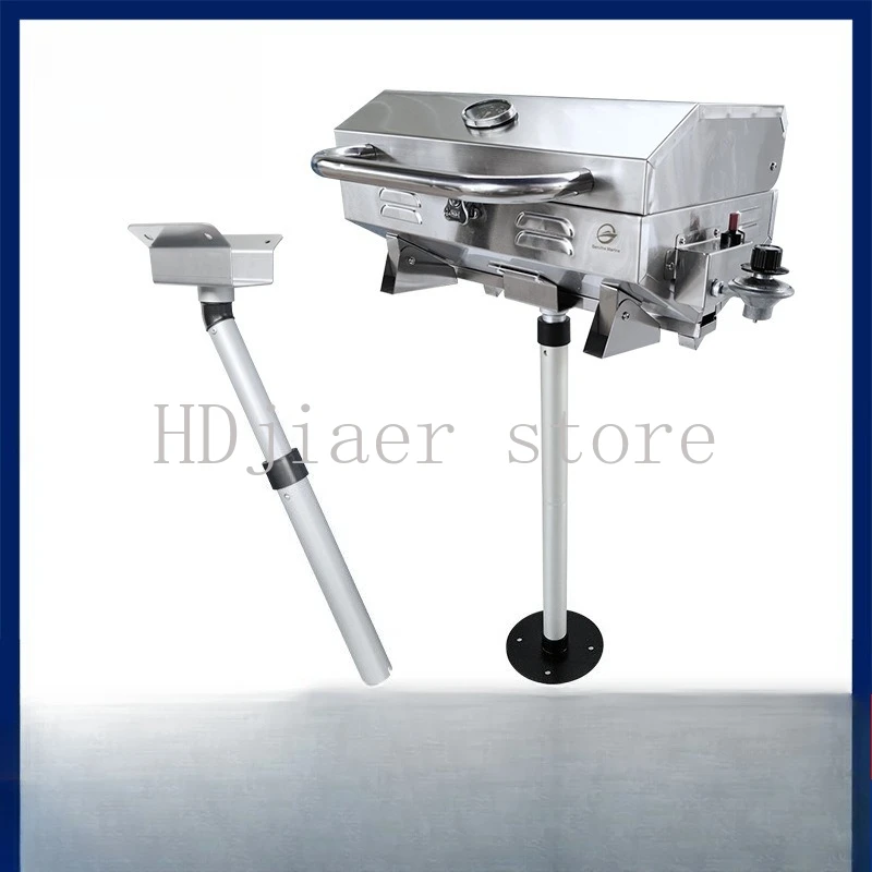 

Yacht 304 Stainless Steel Barbecue Grill with Fishing Rod Holder Rod Height Adjustable Vertical Gas Marine Barbecue Grill