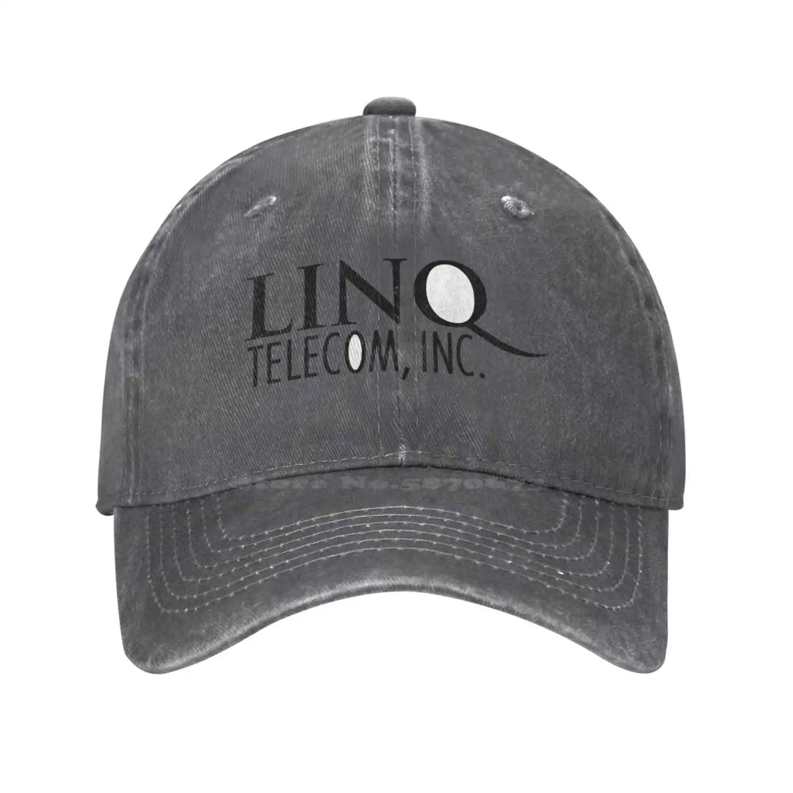 LinQ Telecom Logo Print Graphic Casual Denim cap Knitted hat Baseball cap