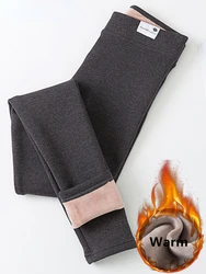 Ankle-length Women Winter Warm Slim Leggings Velvet Lined Leggins Pants Pencil Trousers Plush Thicken High Waist Legginsy Broek
