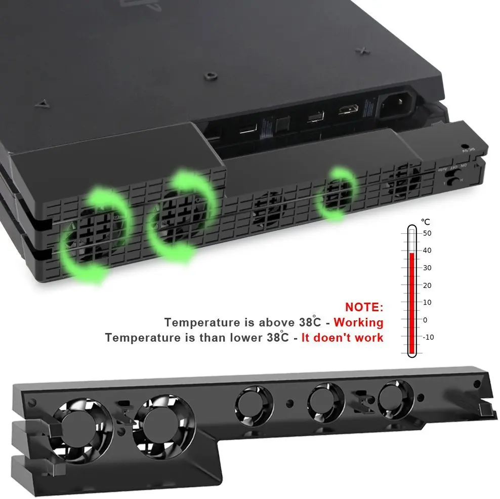 Ventilador de Refrigeración para Consola de Juegos Sony PS4 Pro Slim, PlayStation PS4, Enfriador USB de 5V CC, Ventilador Portátil