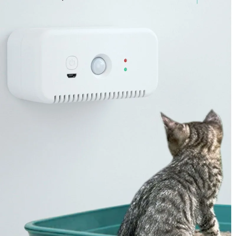 Portable Smart Pet Air Purifier,Refrigerator Deodorant,Cat Odor Neutralizer,Self-Cleaning Cat Litter Box,Odor Eliminator Items