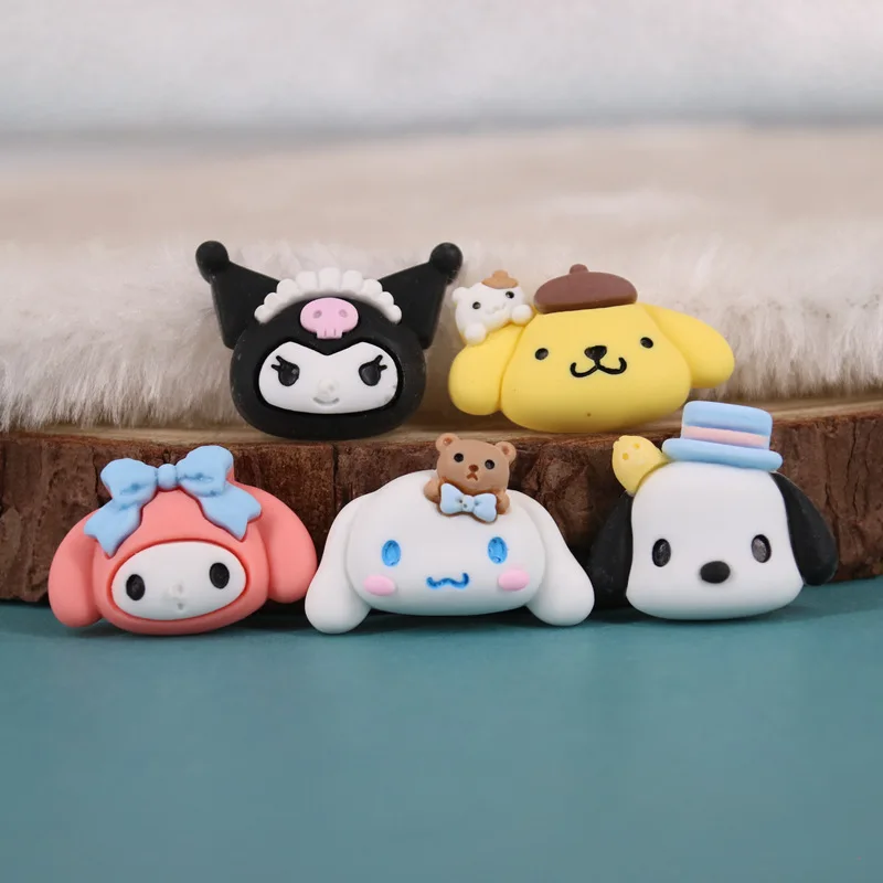 10Pcs Cinnamoroll Accessories Kawaii Sanrio Kuromi Pachacco Japanese Cartoon Phone Case Decoration Kids Stationery Box Sticker