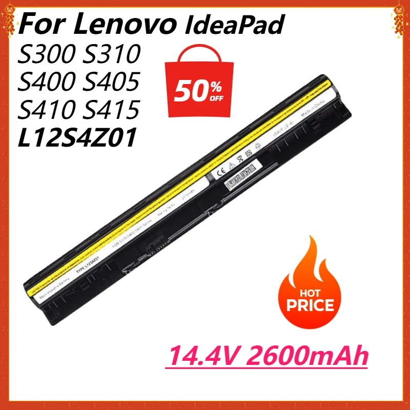 

Laptop Battery for Lenovo IdeaPad S300 S310 S400 S400u S405 S410 S415 S435 S40-70 4ICR17/65 L12S4Z01 L12S4L01 Bateria