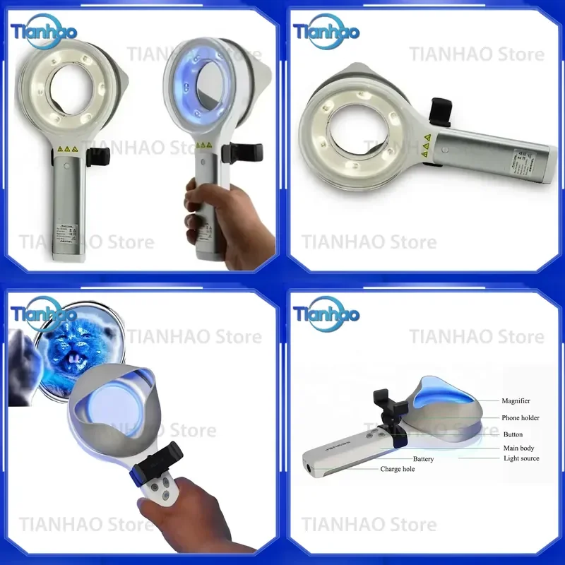 for Professional Polarized Non Polarized LED Illumination Pocket Dermascope Dermoscopy Skin Analysis Tool Dermatologist