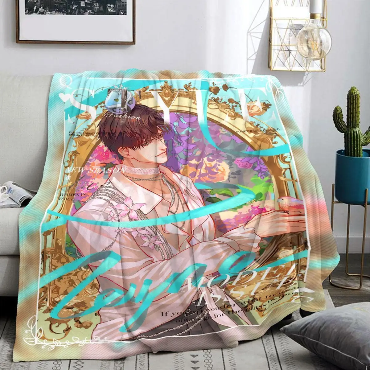 Amor y espacio profundo Sylus Xavier Rafayel manta de Franela suave y cálida primavera otoño aire acondicionado manta ropa de cama Anime Cosplay