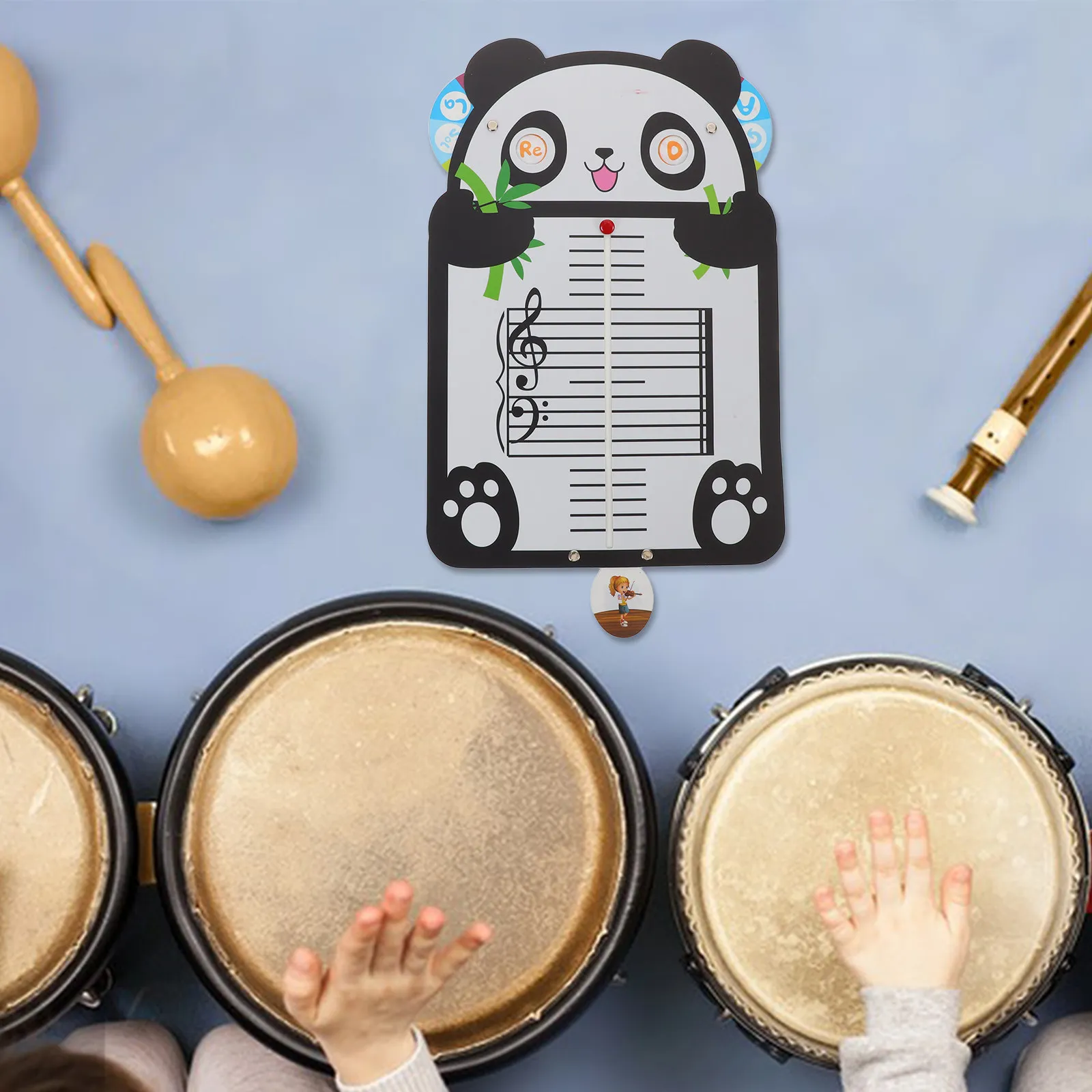 

Panda Themed Musical Note Board Beginner Friendly Portable Practice Tool for Home School Music Theory and Piano Learning