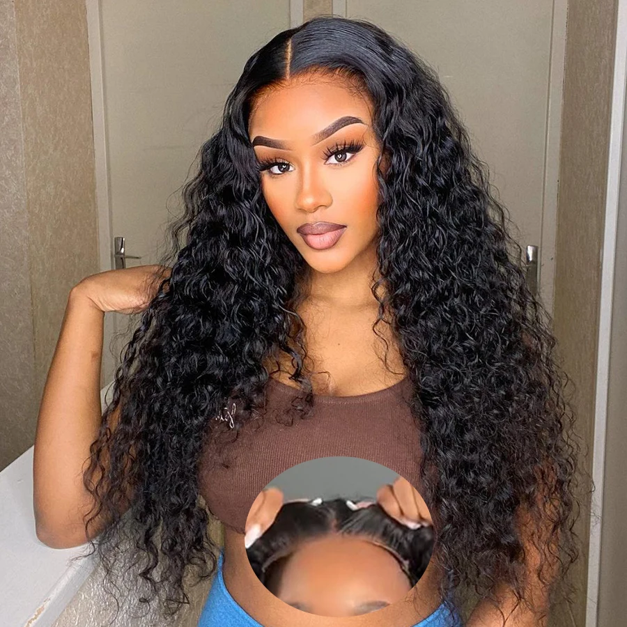 Wear Go 6x4 5x5 4x4 Glueless Wigs Human Hair Pre Cut Lace Closure Wig Deep Wave Lace Front Wigs 13x4 13x6 HD Lace Frontal Wig