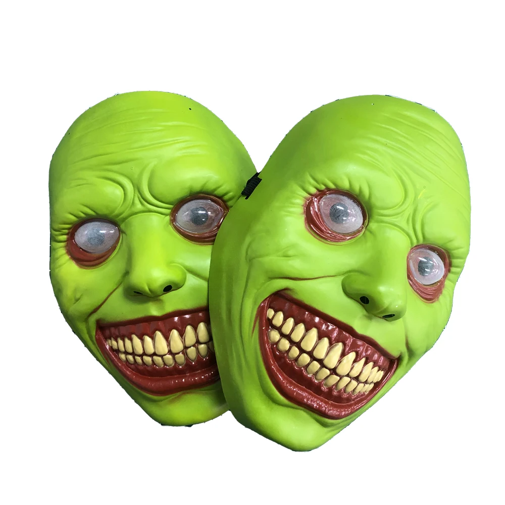 The Exorcist Smiling Face Demon Mask Cosplay Evil Ghost Skull Killer Plastic Masks Halloween Carnival Purim Party Costume Props