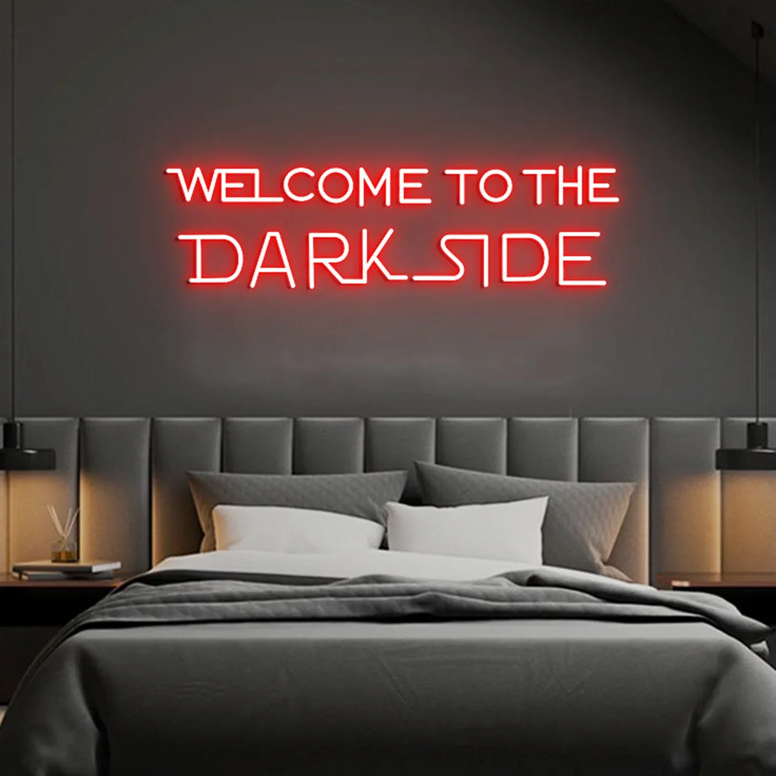 

Welcome to the Dark Side Neon Sign Light, Neon Signs for Game Room, Man Cave Bedroom Wall Decor, Birthday Gift Neon Sign