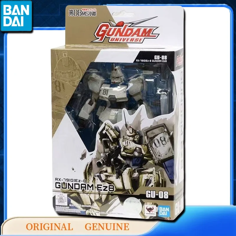 Bandai Original Genuine GUNDAM UNIVERSE GU-08 RX-7[G]Ez-8 GUNDAM Ez8 Anime Action Figures Zabawki dla dzieci Prezent Model Ozdoby