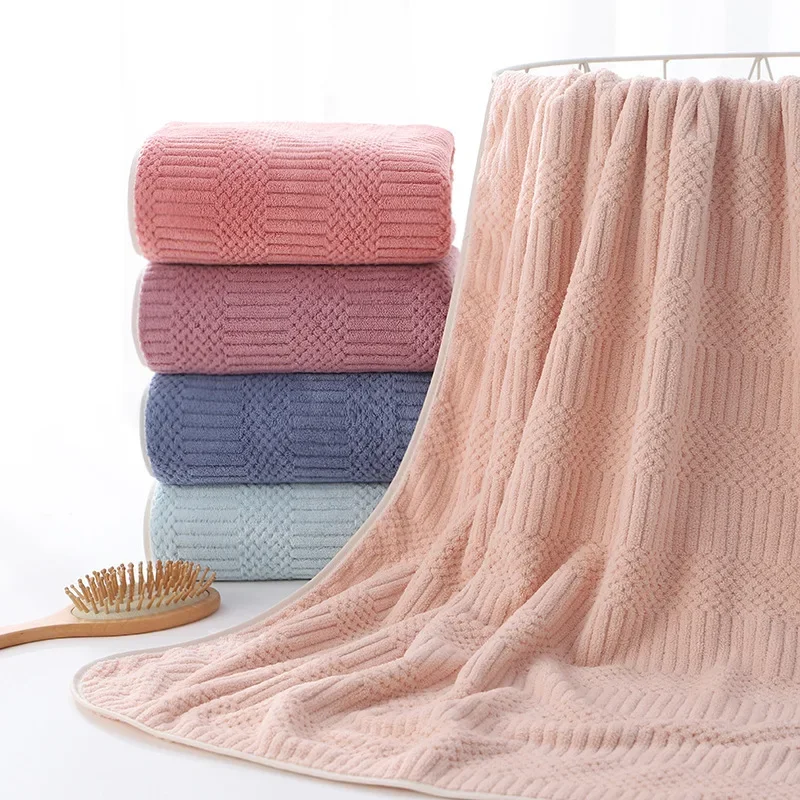 Striped Pattern Towel Set Soft Bath Towel Quick Drying Absorbent Hand Towel For Bathroom