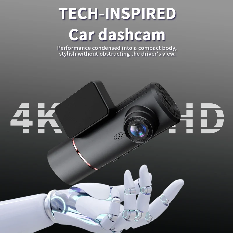 Triple Lens 4K Dash Cam for Cars 3 Channel Front 4K Interior 1080P Rear 1080P WiFi DVR with F1.6 Aperture Night Vision