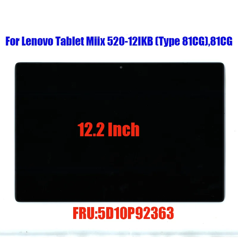 

5D10P92363 12,2-дюймовый ЖК-экран + лицевая панель для Lenovo Tablet Miix 520-12IKB FHD IPS 300nit Pc FHD запасные части для ноутбука