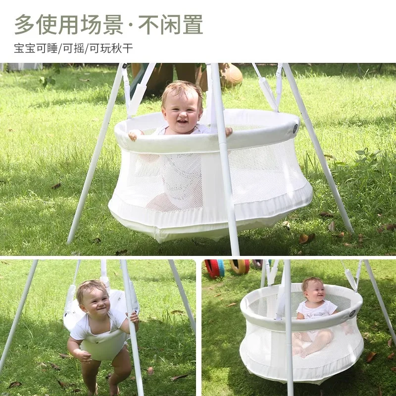 Baby Cradle Up and Down Cradle Baby Soothing Cradle Children's Swing Hammock Bracket Coax Baby Free Hands