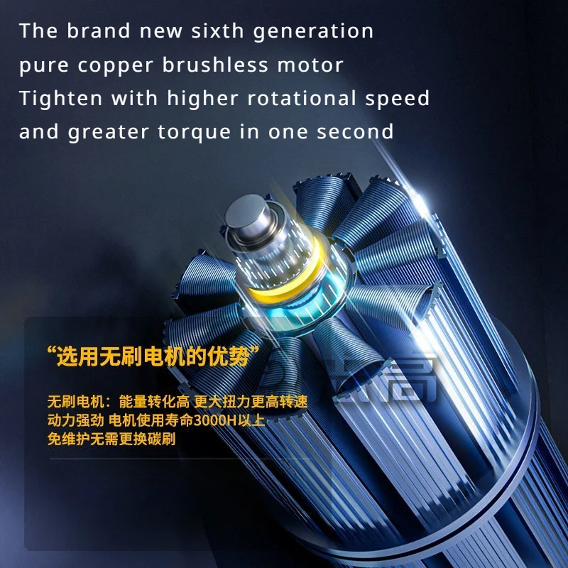 Imagem -03 - Chigo-brushless Furadeira Elétrica sem Fio Chave de Fenda Ferramentas Elétricas Drill Driver Knockable Bateria Li-ion 80n.m 18v