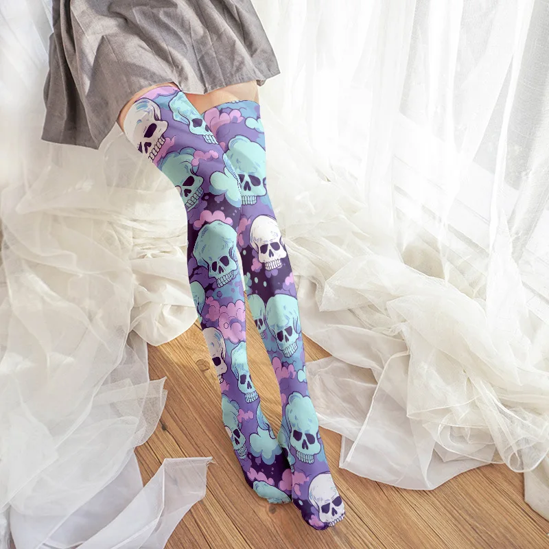 3D Personalized Socks with USD Element Printed Gothic Street Trend Paired with Long Socks Creative Casual Knee Socks