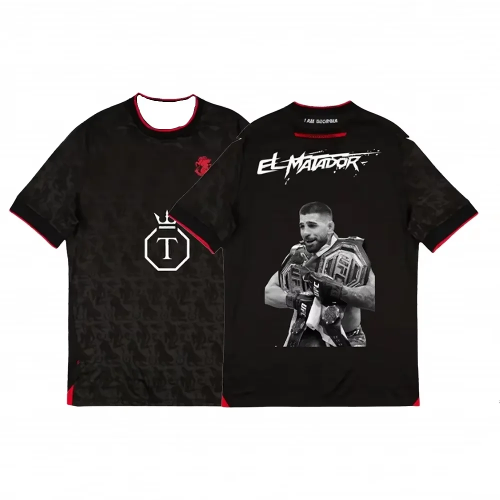 26 Sommer Neue Ilia Topuria Sonderedition MMA Fußballtrikot Herren Kinder Übergroßes Fitness-Training Atmungsaktives Sport-T-Shirt ﻿ – Detail 8
