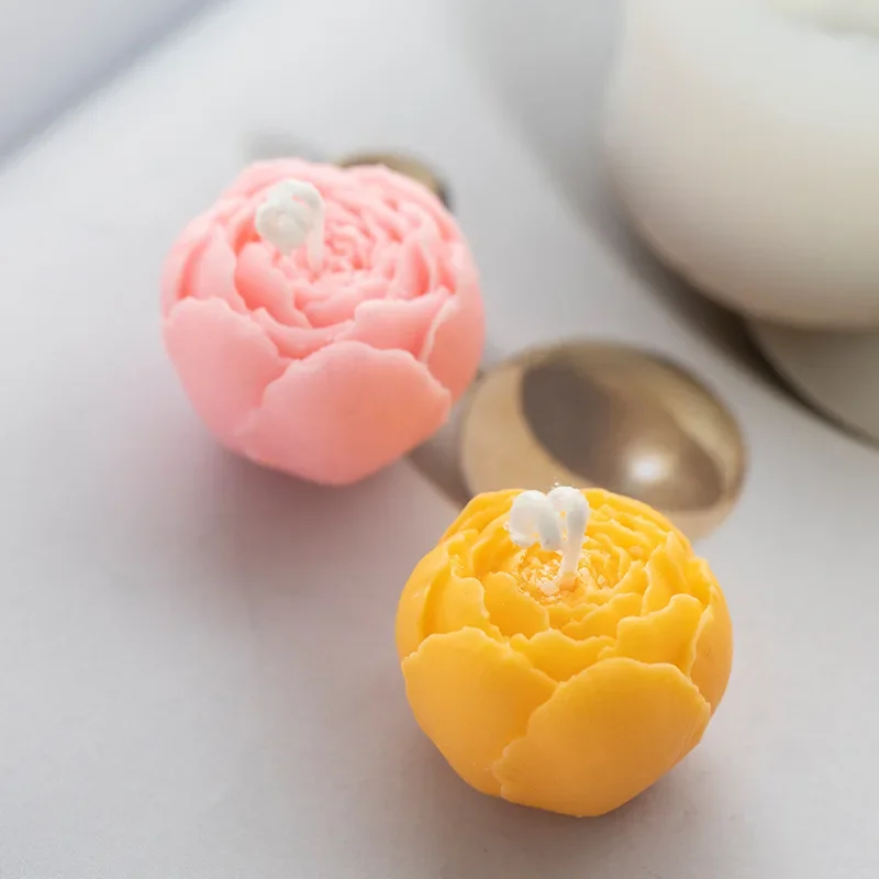 New 3D Circular Rose Flower Silicone Candle Mold Single Hole Bud Handmade Soap Baking Mould Candle Making Molds Home Decor Gifts