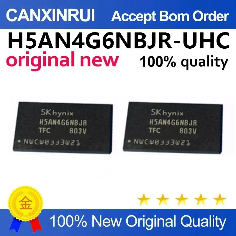 （5pcs-100pcs)New original stock H5AN4G6NBJR-UHC package FBGA96 DDR4 SDRAM storage chip IC